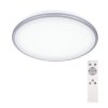 LED stropní světlo Silver, kulaté, 24W, 1800lm, stmívatelné, dálkové ovládání, 38cm