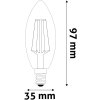 awlfc14ww 45w avide led white filament candle 45w e14 ww 2700k 2 0x0