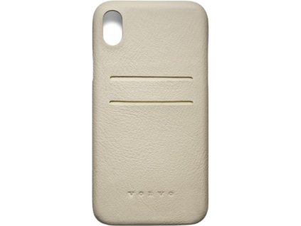 Volvo kozeny obal na iPhone XR bila