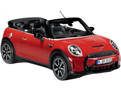 mini cooper s cabrio miniatura 1 18 chili red