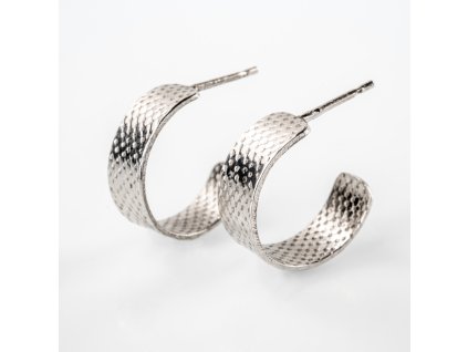 Stříbrné náušnice Net