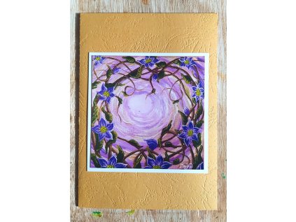 VE ZDROJI- přání se skrytým textem v odtrhávacím poli, barva tabák.