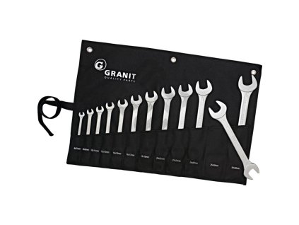 BLACK EDITION Sada dvojitých otevřených klíčů, 12 ks