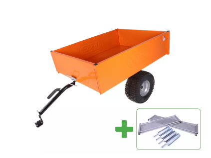 TR 220S Vozík za traktor - ORANŽOVÁ + nástavba 220