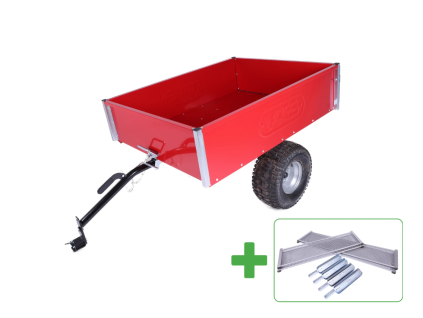 TR 220S Vozík za traktor - POZINK + ČERVENÁ + nástavba 220