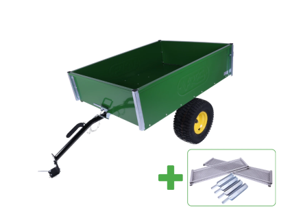 TR 220S Vozík za traktor - POZINK + ZELENÁ + nástavba 220