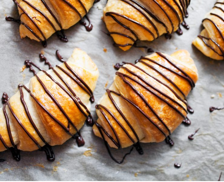 Valentýnský recept: Croissanty s oříškovým krémem a čokoládou