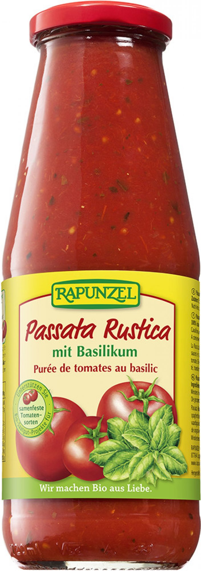 Passata BIO drcená rajčata s bazalkou - 680 g