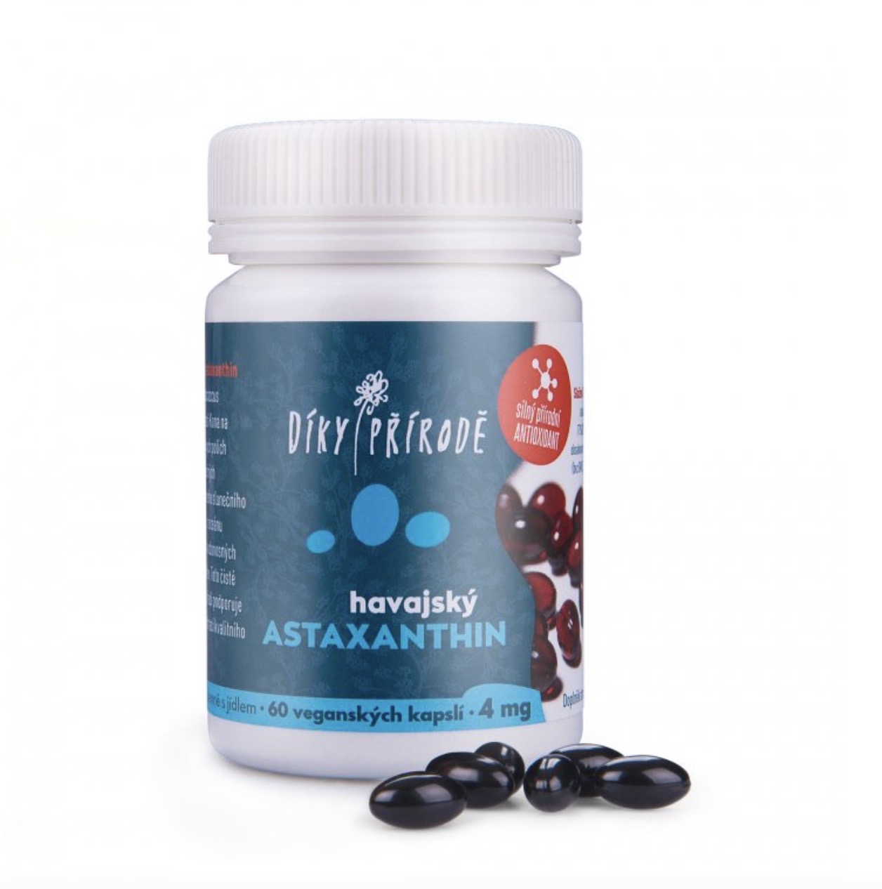 Havajský astaxanthin 4 mg - 60 kapslí