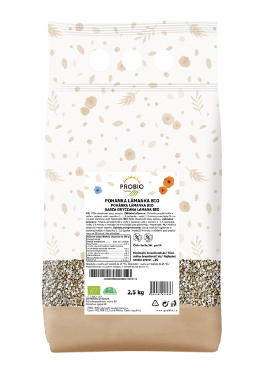 Levně Pohanka BIO lámanka Balení: 2,5 kg
