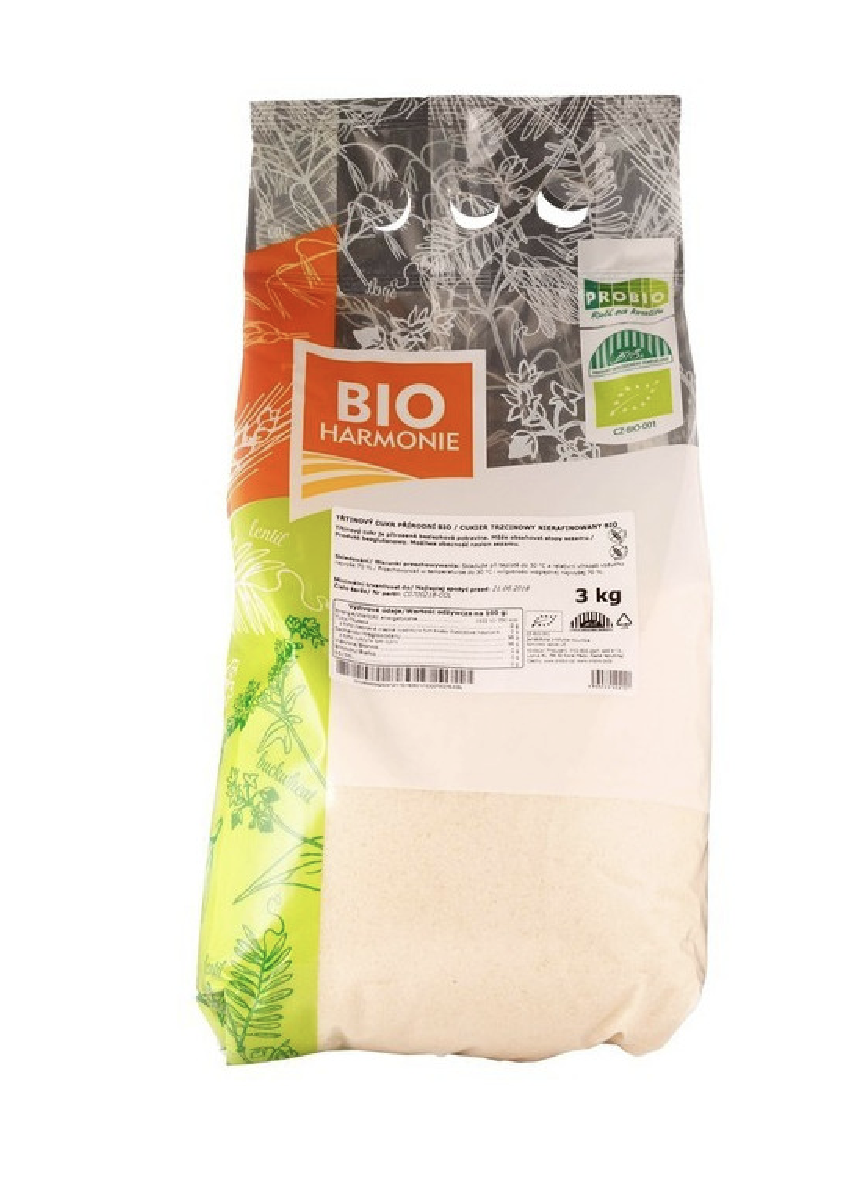 Třtinový cukr BIO přírodní - 3 kg