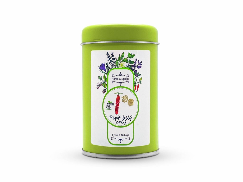 Pepř BIO bílý celý Balení: Dóza, 70 g