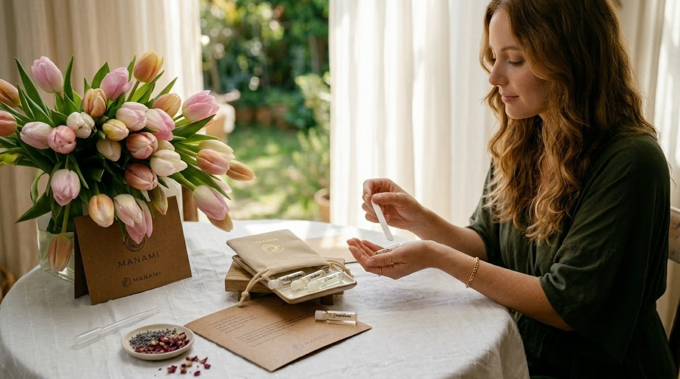 Jak najít svou osudovou vůni? Průvodce rituálem testování přírodních parfémů MANAMI
