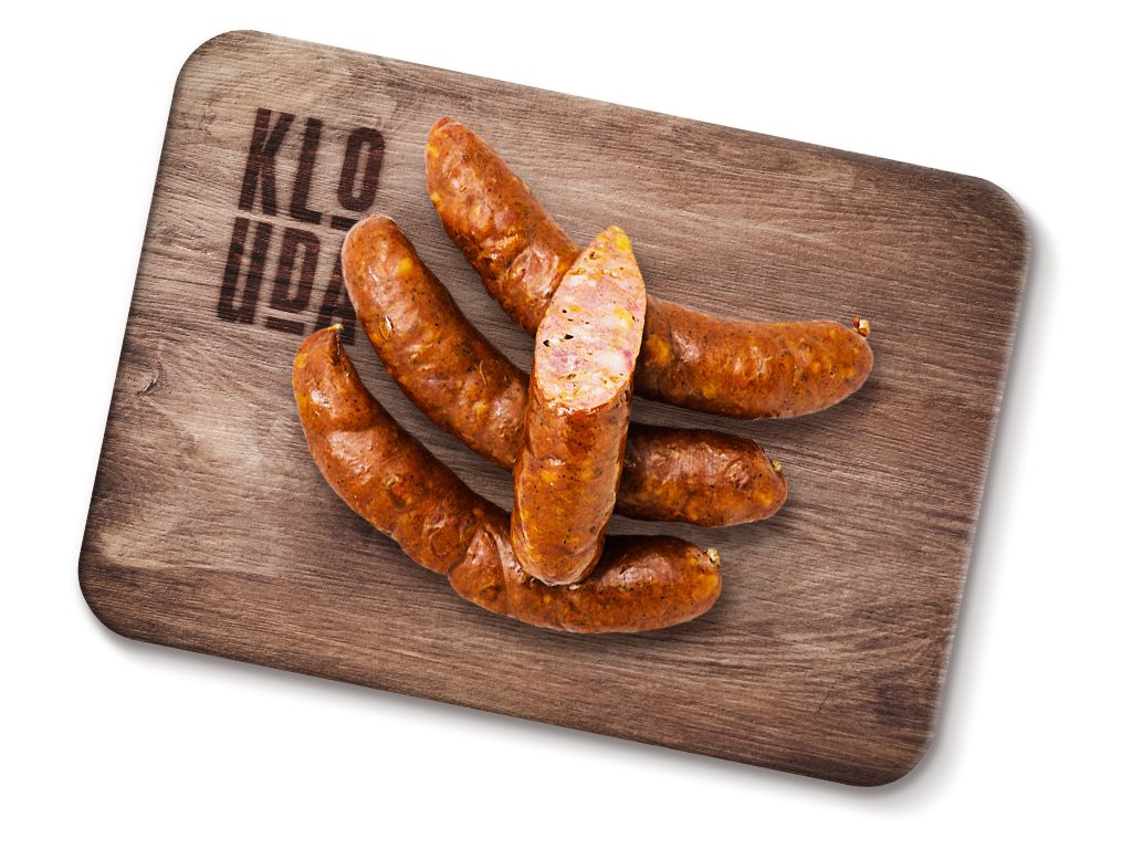 PRODUKTY KLOUDA png 0022 45 Klobása s cheddarem a jalapeňos