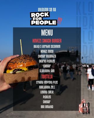 🍔 I letos se uvidíme na Rock for People. Zastav se za náma mezi koncerty na smash burger nebo tortillu s trhaným vepřovým...