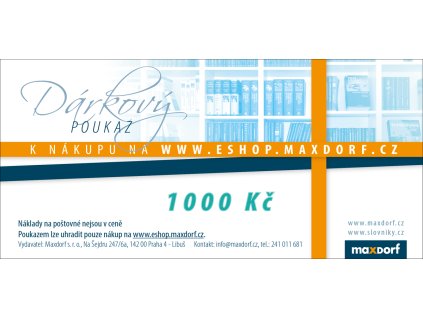 Dárkový poukaz Maxdorf web 1000