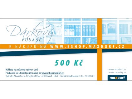 Dárkový poukaz Maxdorf web 500