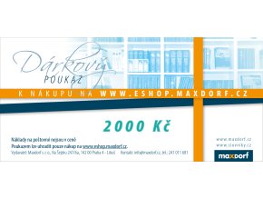 Dárkový poukaz Maxdorf web 2000