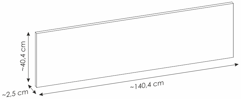 Deska pod umyvadlo - NOVA 89-140 white