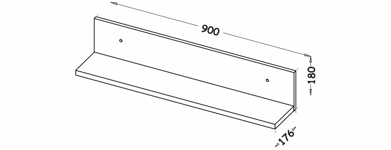 Nástěnná police - LAMELO LA12