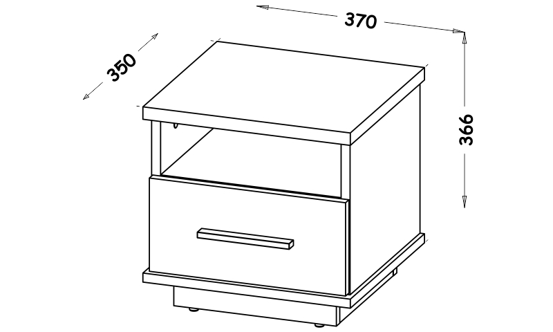 Noční stolek - LAMELO LA17