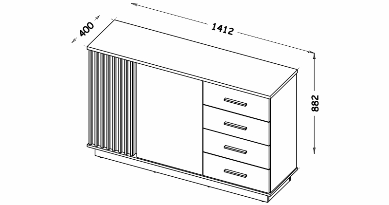 Komoda - LAMELO LA6