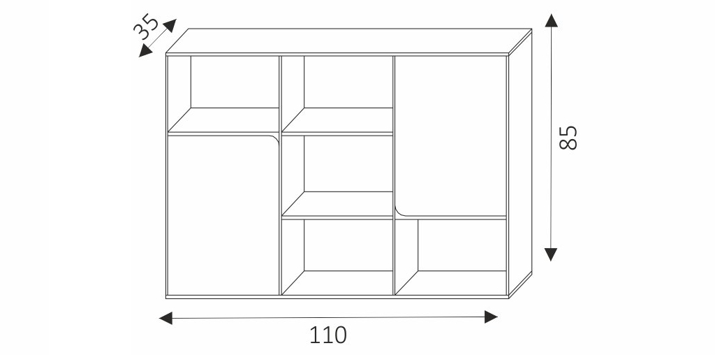 Komoda - BRUNO 5 rozměry