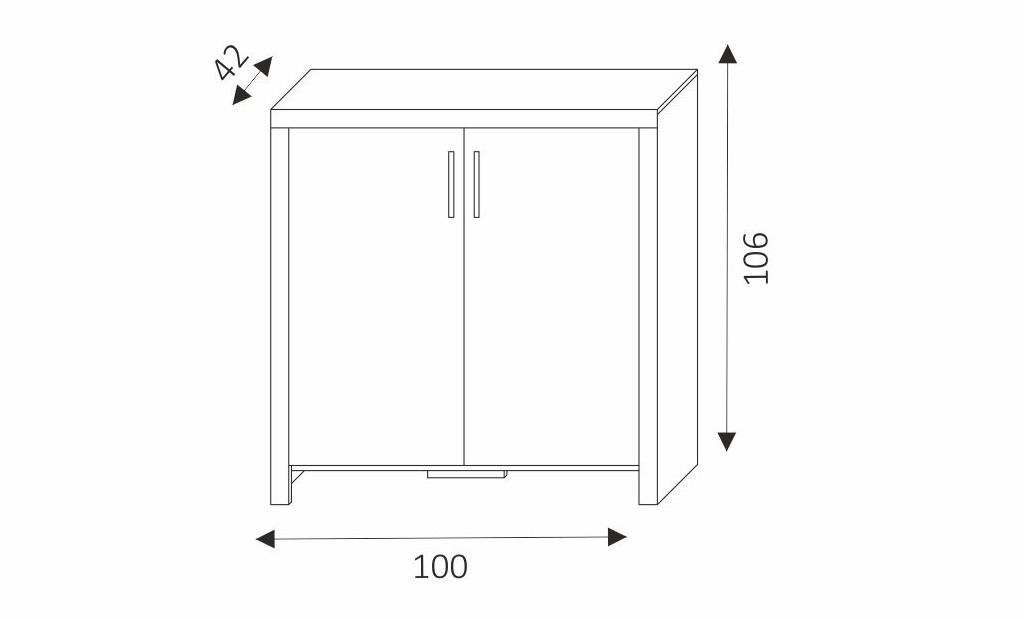 Komoda - CEZAR 10 rozměry