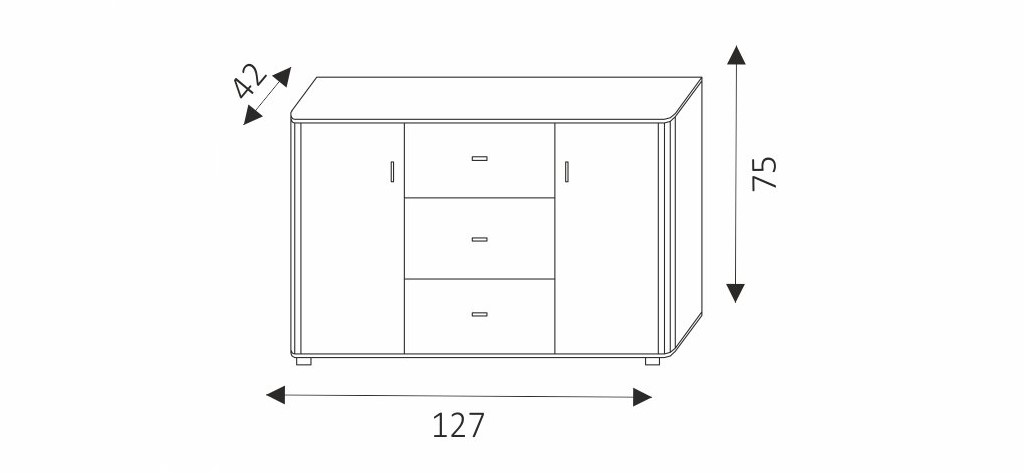 Komoda - FILL 4 rozměry