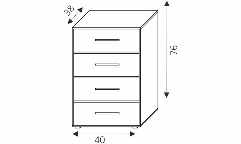 Komoda - INEZ PLUS 13 rozměry