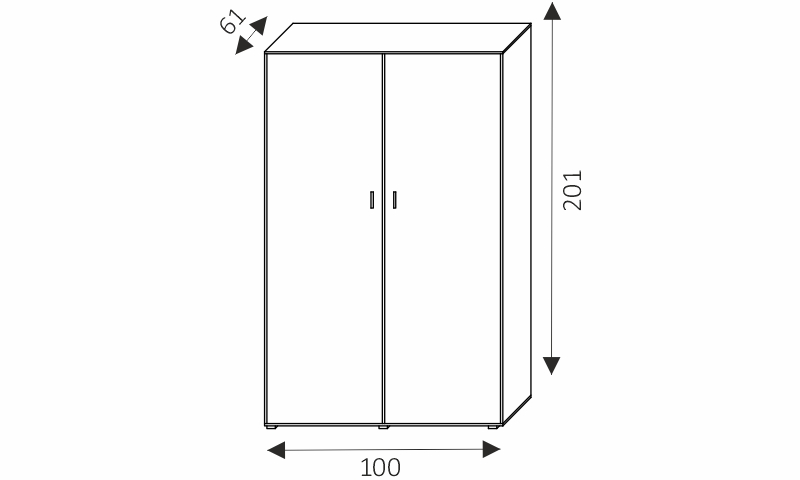 Šatní skříň - INEZ PLUS 2 rozměry