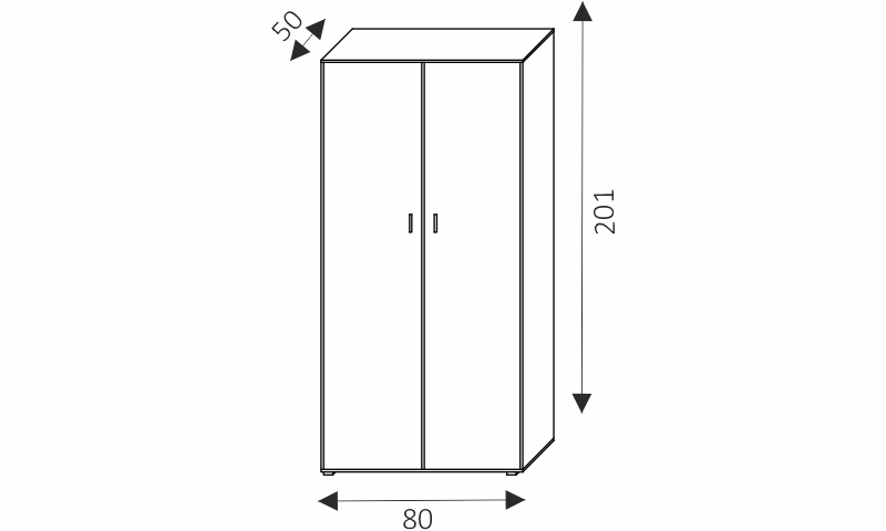 Šatní skříň - INEZ PLUS 3 rozměry