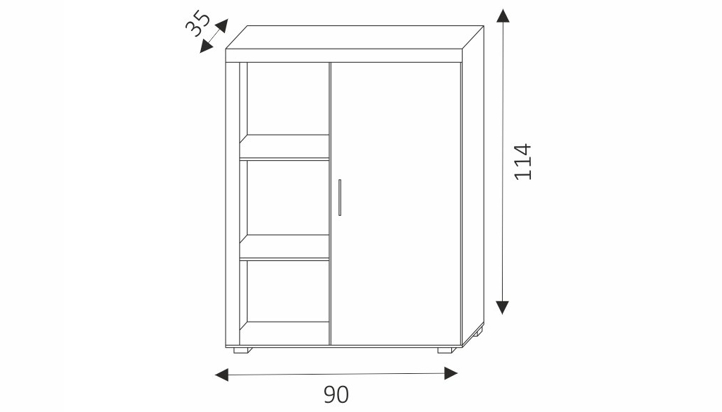 Skříňka - SAMBA 3 rozměry