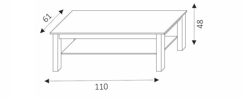 Konferenční stolek - SAMBA 9 rozměry