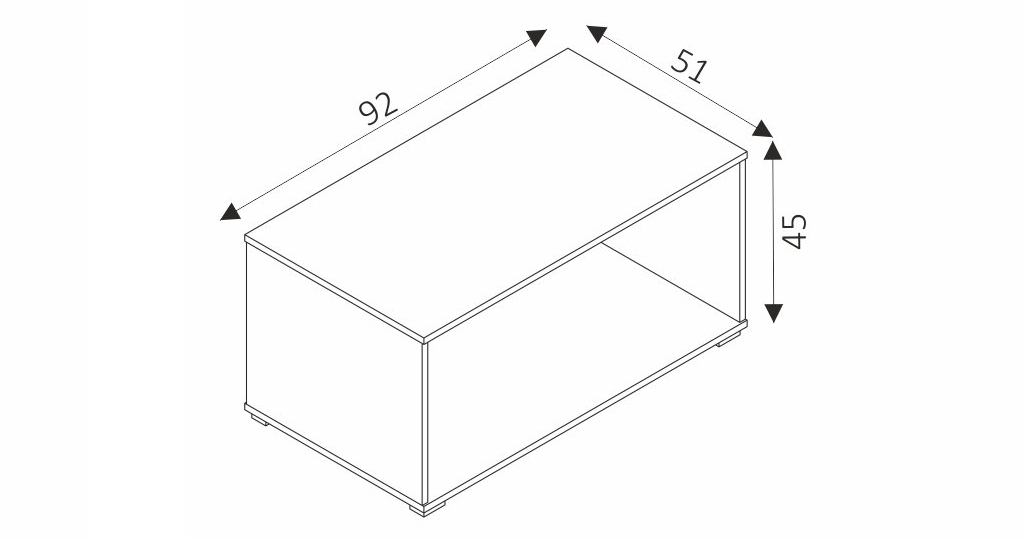 Konferenční stolek - COSMO C10 rozměry