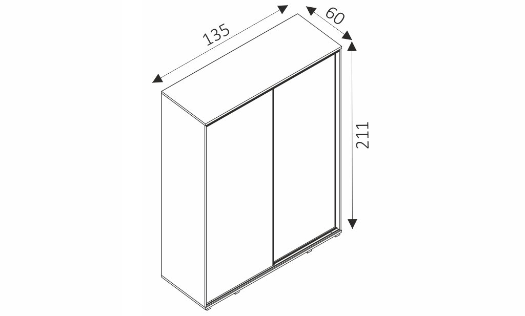 Šatní skříň - FIFI rozměry