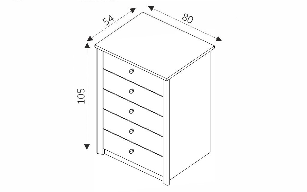 Komoda - FINEZJA F5 rozměry
