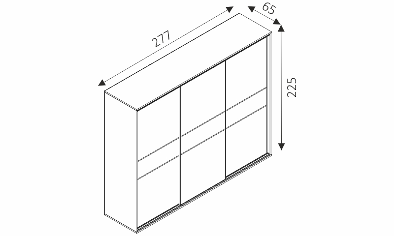 Šatní skříň - FLORENCJA rozměry