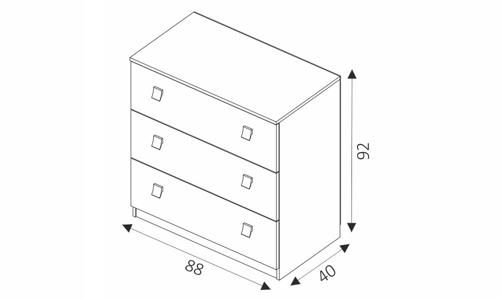Komoda - LUX rozměry