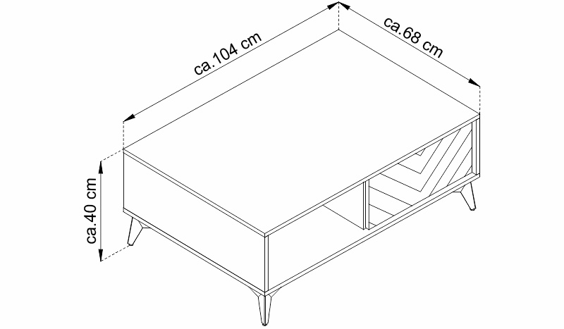 Konferenční stolek - DIAMOND L140