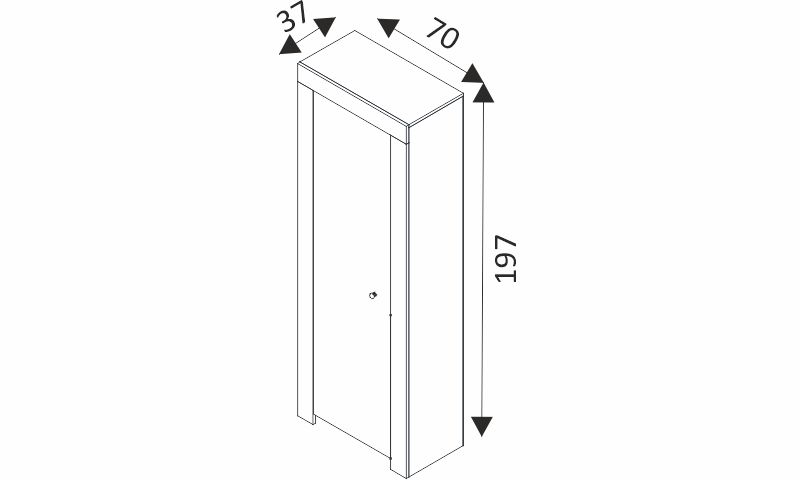 Šatní skříň - RENE RSZ70 rozměry