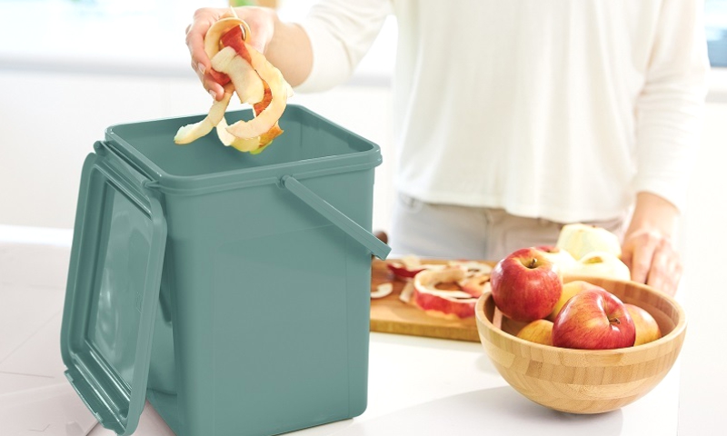 Kbelík na kompostovaný odpad s uhlíkovým filtrem - ROTHO
