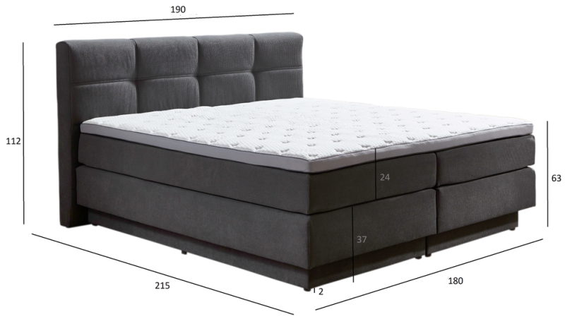 Boxspringová postel s úložným prostorem - PORTAGE