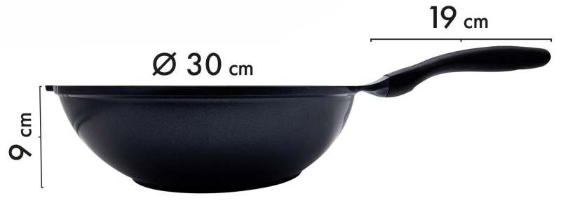 WOK pánev s nepřilnavým povrchem PREMIUM, ? 30 cm