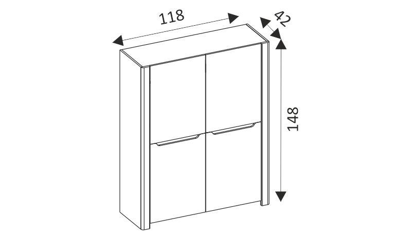 Komoda - DESJO 04 rozměry