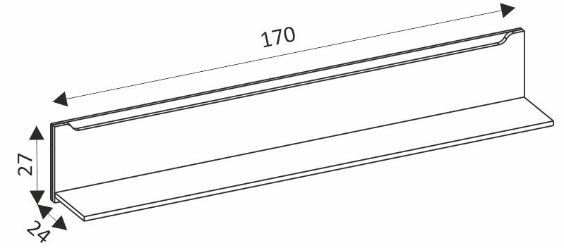 Nástěnná police - DESJO 31 rozměry