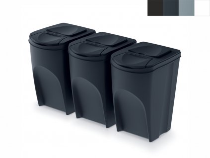 Sada 3 odpadkových košů - SORTIBOX IV