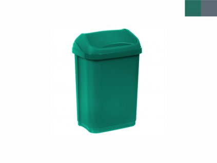 Plastový odpadkový koš s houpacím víkem - SWANTJE eco line