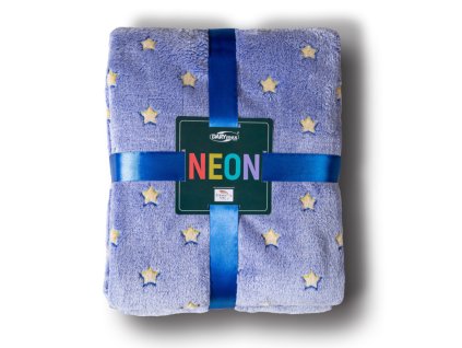 deka neon hvezdy blankytna