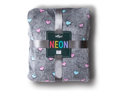 deka neon srdce popel